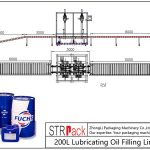 Liña de recheo automática de aceite lubricante 200L