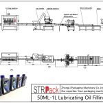 Liña de recheo automática de aceite lubricante 50ML-1L