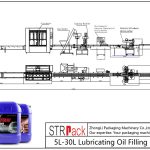 Liña automática de recheo de aceite lubricante 5L-30L