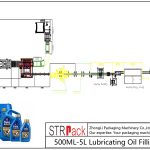 Liña automática de recheo de aceite lubricante 500ML-5L
